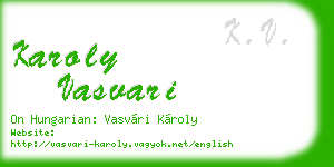 karoly vasvari business card